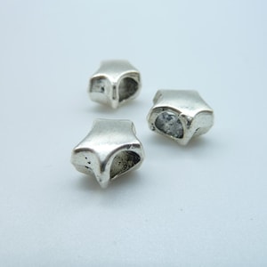 30pcs 7x9x11mm-4mm Antique Silver  Heavy Mini Star Spacer Charm Pendant c3957