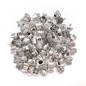 10PCS Mix Assortito stile antico smalto tibetano grande foro distanziatore Perline, perline di gioielli europei, perline all&#39;ingrosso, per la creazione di gioielli