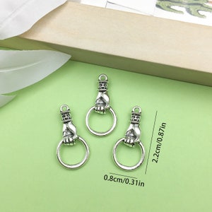 10/20/30pcs Alloy hand Charm DIY Pendant for Bracelet Earrings Necklace Jewelry Making Accessories image 4