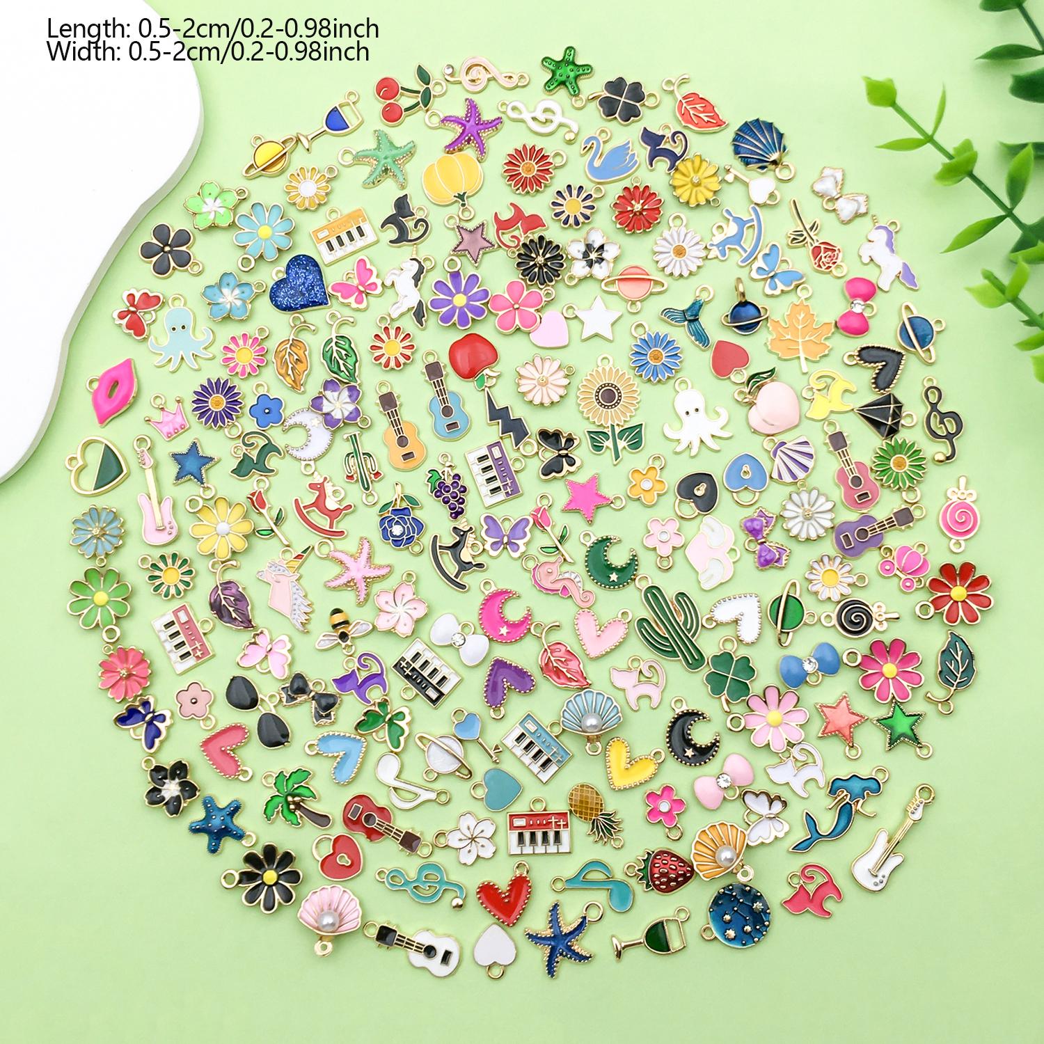 Mix 20/200pcs 10 Color Bulk Wholesale Assorted Multicolor Gold Enamel ...