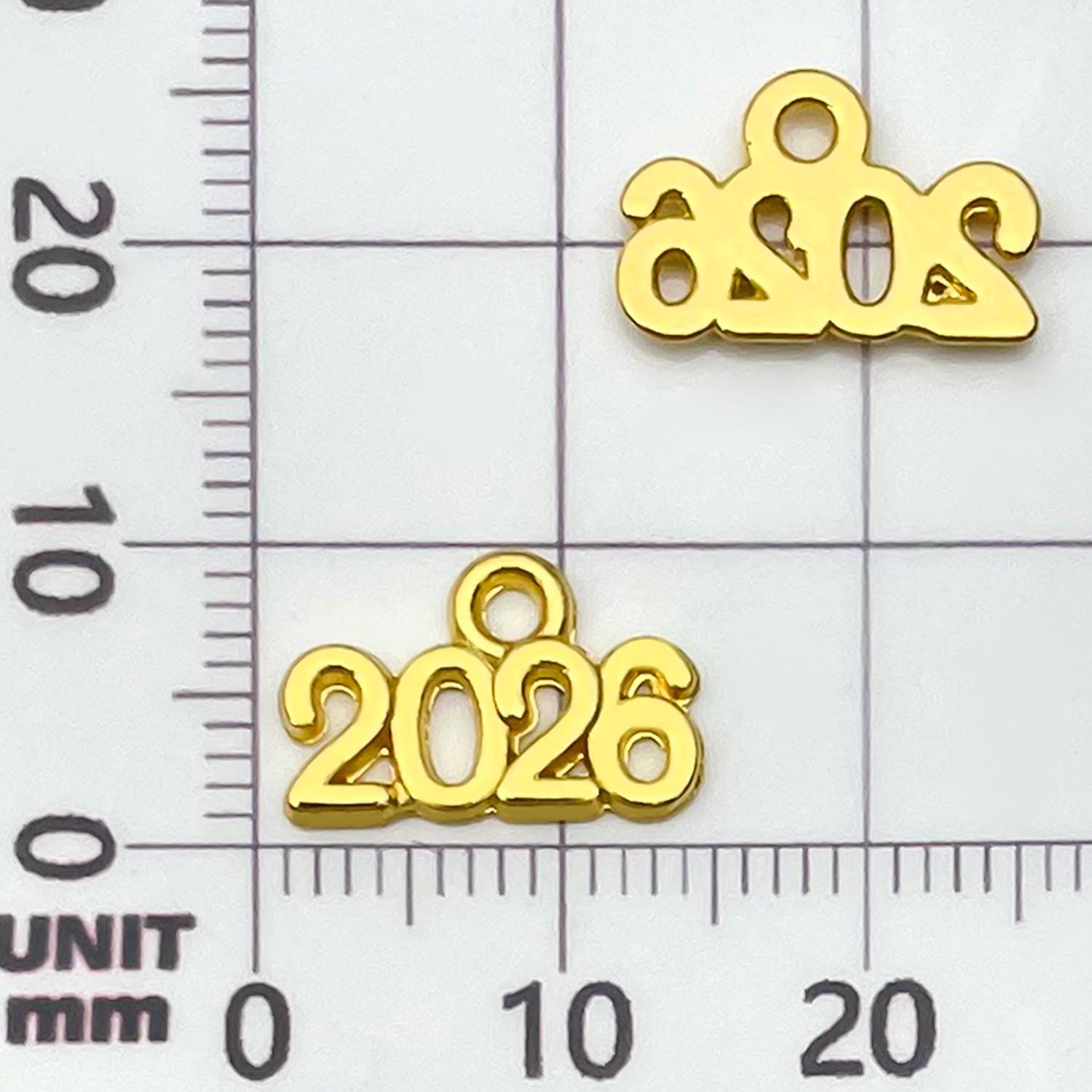 50pcs Alloy Year Charms 2026 Charms Pendant for Bracelets