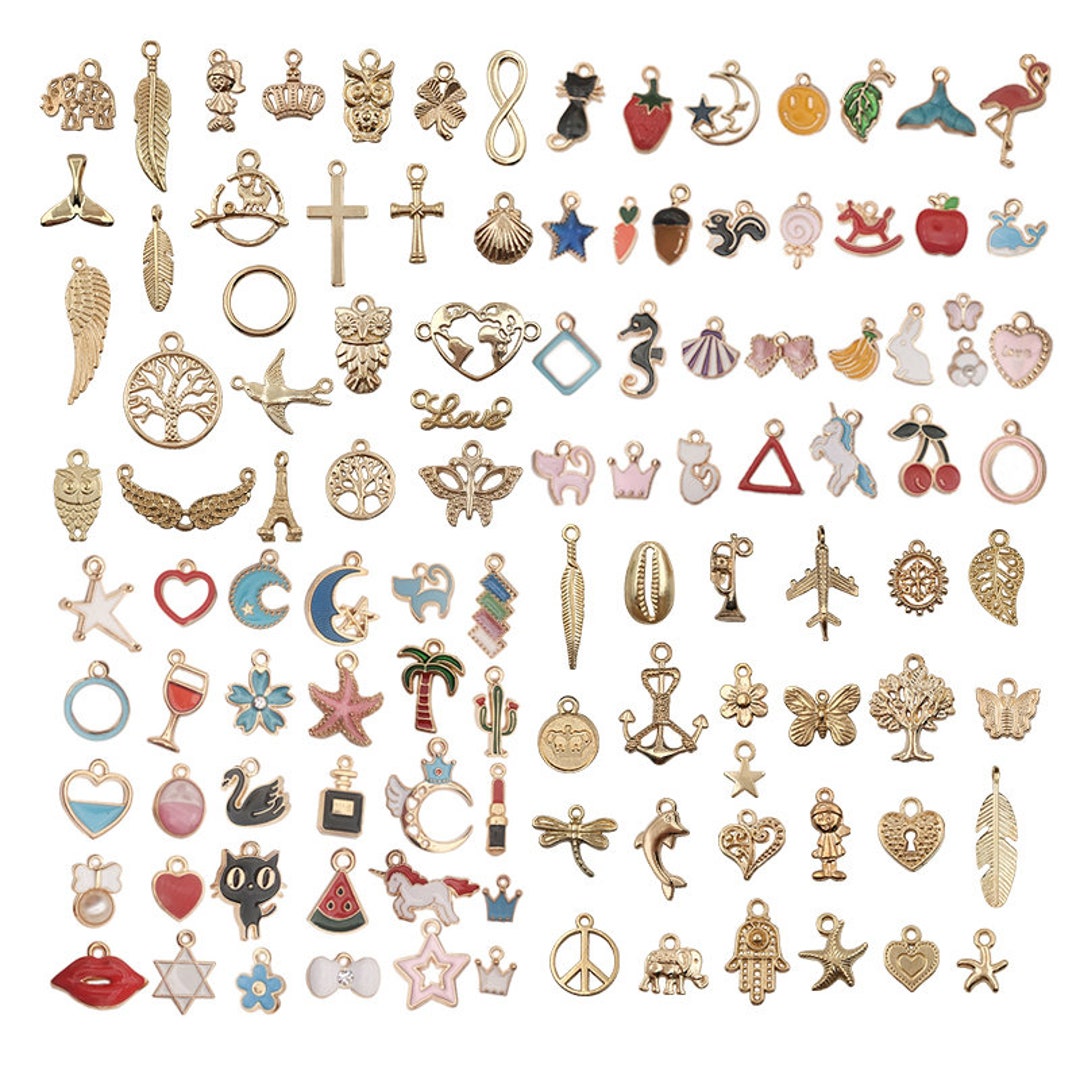 Cikonielf 30 Émail Charms Pendentifs Plaqué Or Pour Artisanat Et