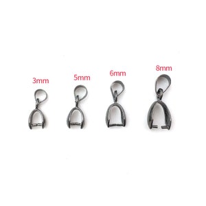 30PCS Anhänger Pinch Bail Verschlüsse Halskette Haken Clips Charm Pinch Bails Connector Zubehör für DIY Armbänder Ohrringe Schmuck machen Gunmetal