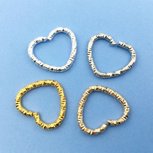 20/40/60PCS Hollow Heart Pendant-Shiny Heart Pendant-Simple Discovery-Geometric Pendant Pendant-Jewelry Supplies