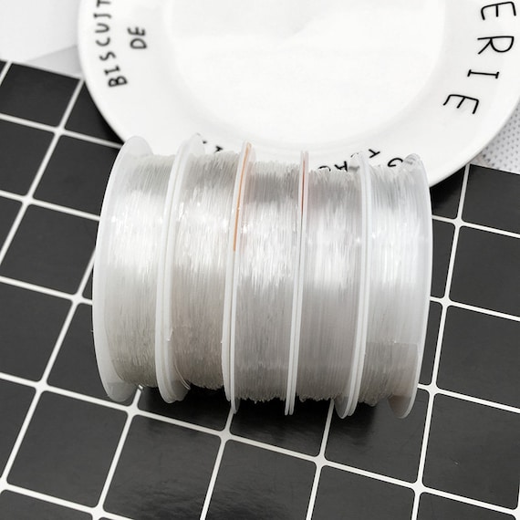 Kit Elastico Per Braccialetti Fai Da Te – 100 Metri Di Filo Nylon Piatto 0,8 Mm Trasparente, Con 6 Aghi E Forbici, Per Perline E Gioielli - 2