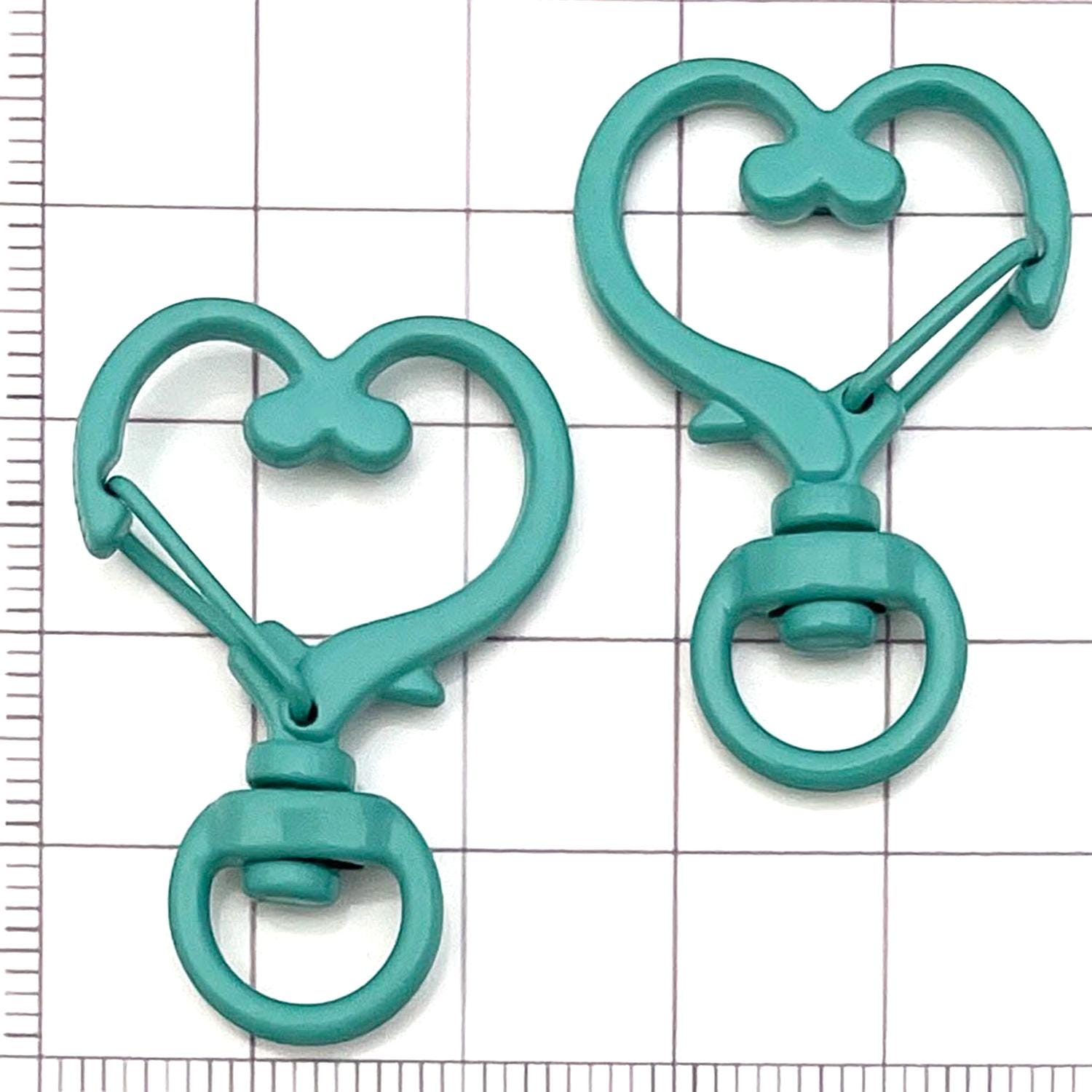 10/20pcs Colorful Heart-shaped Keychain Lobster Clasp Key Hook