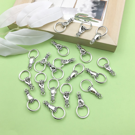 10/20/30pcs Alloy hand Charm DIY Pendant for Bracelet Earrings Necklace Jewelry Making Accessories