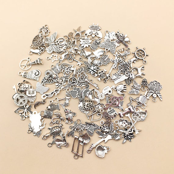 50Pcs Bulk  Tibetan Silver Mixed Charms Ocean Pendants Jewelry DIY Findings UK 