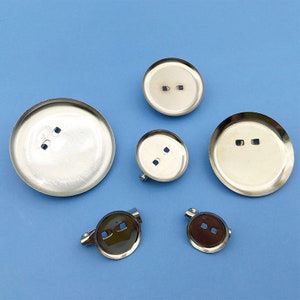20/40/60PCS Brooch bottom support Zinc Alloy 6 Sizes Brooch Accessories Charms Pendant for DIY Necklace Bracelet Jewelry Making