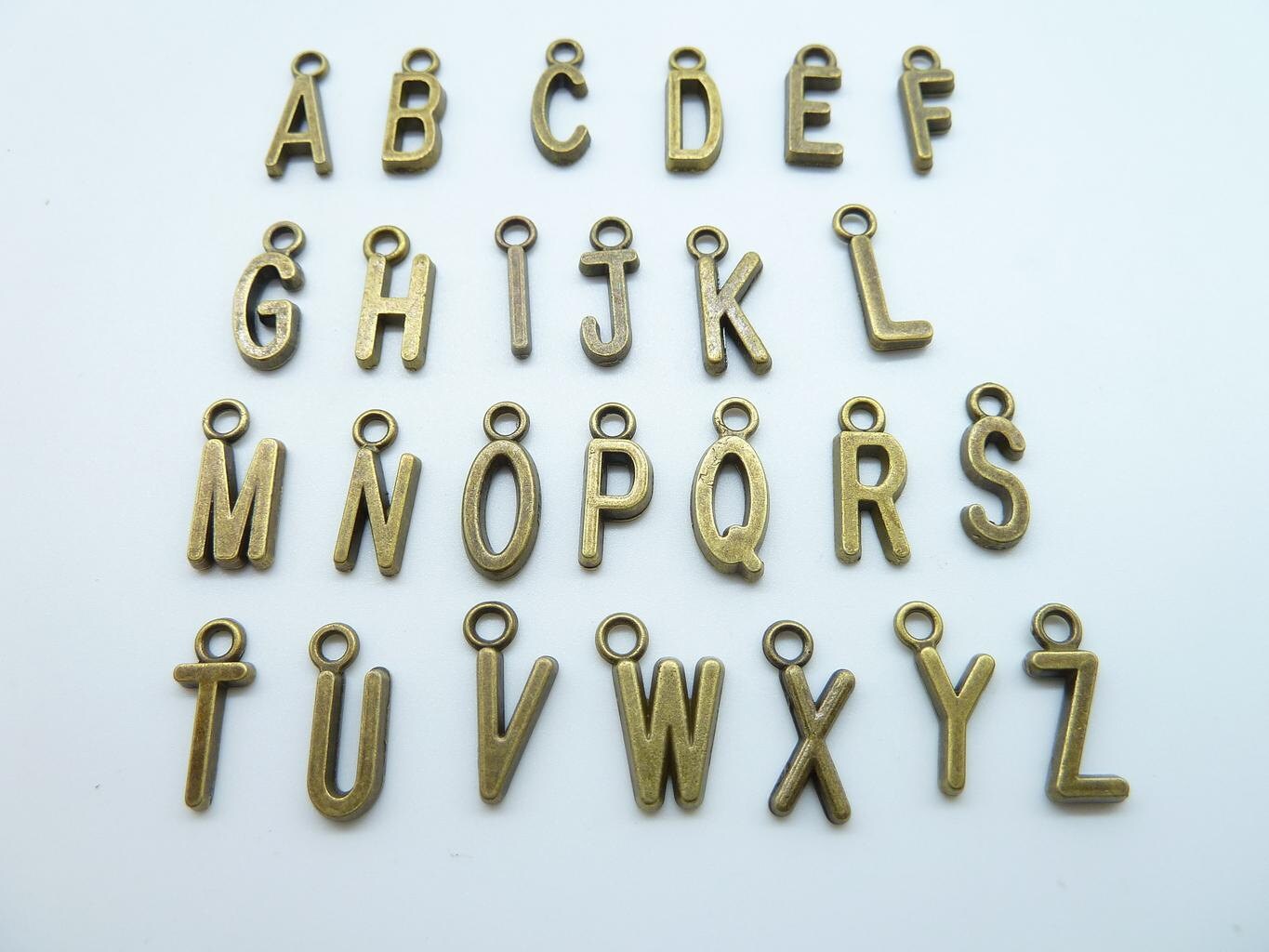 2 sets Antique Bronze Letter 26 Alphabet letters AZ Etsy