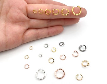 15g 4/5/6/7/8/10 mm anneaux en métal anneau de saut fendu anneaux de saut connecteurs anneaux ronds pour la fabrication de bijoux à bricoler soi-même