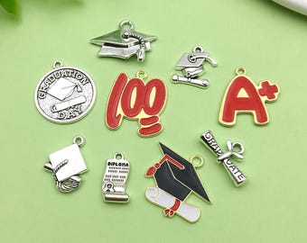 Mix10/18 st bulk Antik Silver examenssäsong berlock hänge för DIY Armband Örhängen Halsband Smyckestillverkning Handgjorda Tillbehör