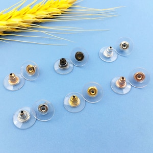100/200/300PCS Earring backs Silicone Earring Stopper  Hypoallergenic Earring back stoppers, Ear nuts, Silicone Earring backs Comfort disks