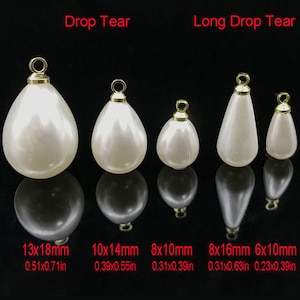 Wassertropfen Künstliche Perle Charms, Bastelbedarf, Schmuck Ohrring Charm, Schmuckherstellung