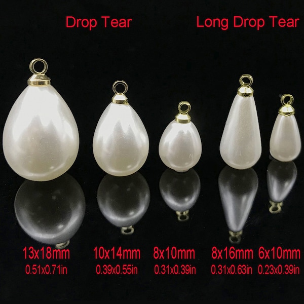 water drop Artificial Pearl Charms, Craft Supplies, jewelry Earring Charm, Jewelry Making