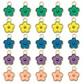 10/20/30pcs Zinc Alloy Enamel Gold Plated flowers Charms，cute Mini flower necklace earring Pendant for Fashion Jewelry Making Supply