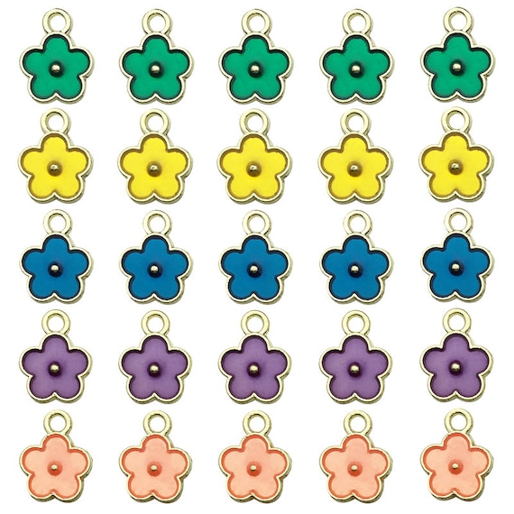 CIONDOLO ORO GIALLO 750/1000 FIORE SMALTATO - - Oro In Euro - Foto 7