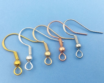 80/200pcs 925  Earring Clasp Hooks Bulk Earring Hooks，French Ear Wires， steel hook，Hook Ear Wires for jewelry making Findings