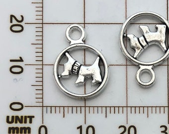 30pcs Antique Silver Dog Charm Pendant For DIY Necklace bracelet Jewelry Making Craft Accessory