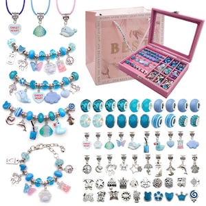 European style DIY Bracelet Charms Making Kit, Children's woman Creative diy bracelet gift,Bracelet necklace Jewelry Making