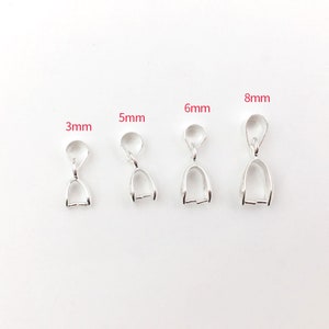 30PCS Anhänger Pinch Bail Verschlüsse Halskette Haken Clips Charm Pinch Bails Connector Zubehör für DIY Armbänder Ohrringe Schmuck machen Silver