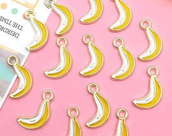 10/15/20pcs Smalto mela Charms Placcato Oro carino ciondolo frutta Per FAI DA TE Orecchino collana Braccialetto creazione di gioielli Accessori artigianali