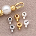 10\/20\/30pcs Crimp Beads 18K Gold Plated Round Column Spacer Stoppers Beads Metal Bead Stopper Crimp for Bracelet Necklace Ends Accessories product logo