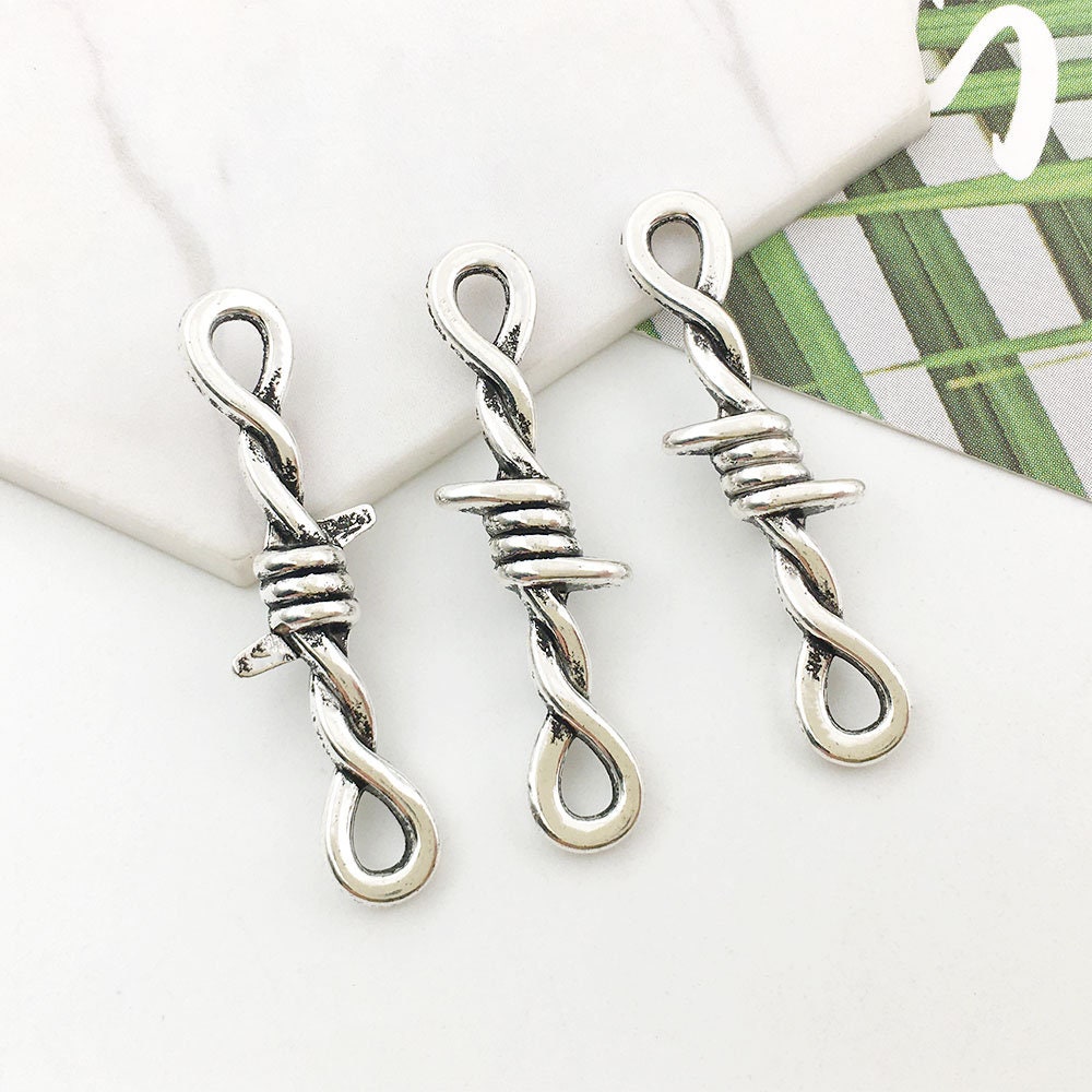 5/10/15PCS Small Thorn Charms Barbed Wire Chain Choker