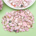 20/50/100pcs Random Mix Bulk Wholesale Lot Assorted Style Gold Enamel Charms for DIY Bracelets Earring Handmade Jewelry Making Accessories