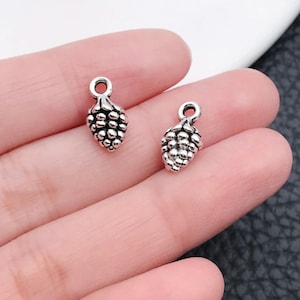 30pcs 5x15mm Antique Silver Mini Pineal Pone Cone Charm Pendant c4014