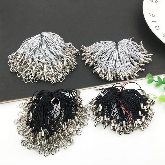 20/40/60PCS Mobile Phone Straps charm Lanyard Phone Ring Strap for Mobile Lariat Lanyard Cell Phone Split Ring Strap Sliver Tone Split Ring