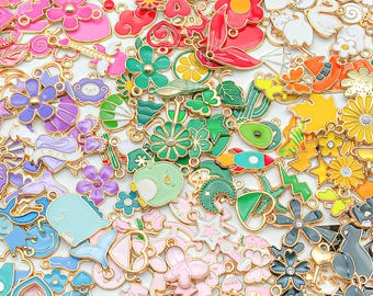 Mix 270pcs Bulk Wholesale Lot Assorted Style Multicolor Enamel Charms for  DIY Bracelets Necklace Handmade Jewelry Making Accessories - Main Image