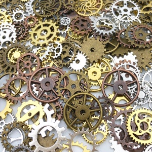 Slumpmässig mix 30/50g steampunk-utrustning bulkmix Charm-hänge för DIY-örhängen och halsband, fynd, smyckestillverkning, hantverk, tillbehör