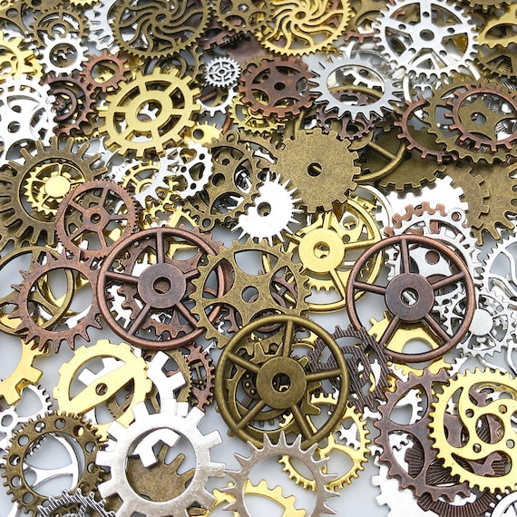 Random mix 30/50g steampunk gear bulk mix Charm Pendant for DIY earrings necklace Findings Jewelry Making Crafts Accessories