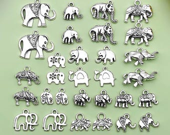 10 Ciondoli Elefante In Acciaio Inox 304 Per Gioielli Fai Da Te – Forma Di Animale Selvatico, 10.7x13.9mm Con Foro 1.5mm, Ideali Per Bracciali E Collane