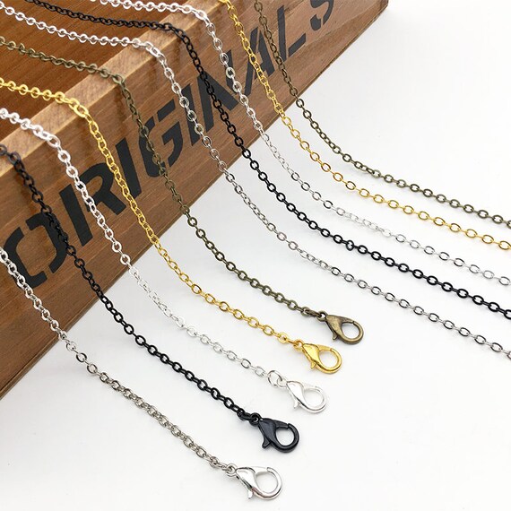 10pcs 20 Inch Antique Brass Necklace 