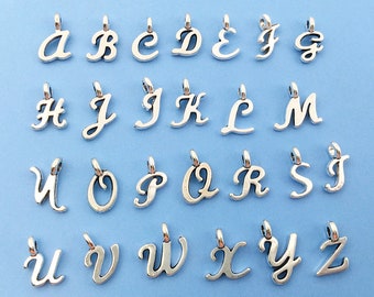 26PCS Zinc Alloy Antique Silver A-Z Letter Charms Pendant for Jewelry Making Alphabet Letter charms, DIY metal letter supply