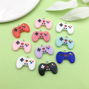 Cor aleatória misturada 10 pçs acrílico console de jogo charme pingente para diy moda jóias fazendo fornecimento