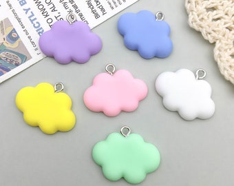 12pcs Resin cloud Charm, Kawaii Charms, keychain charms,for Bracelet Necklace Earrings Jewelry Making