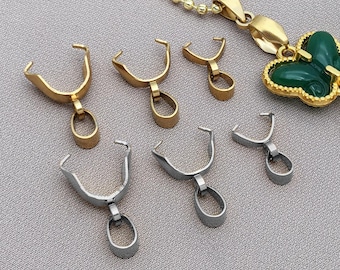 200Pcs Stainless Steel Jewelry Making Pendant Connector Clasp