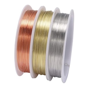 1 Roll 0.2/0.25/0.3/0.4/0.5/0.6/0.7mm Gold Silver Rose Gold Color Alloy Cord Beading Wire DIY Craft Making Jewelry Cord String Accessories