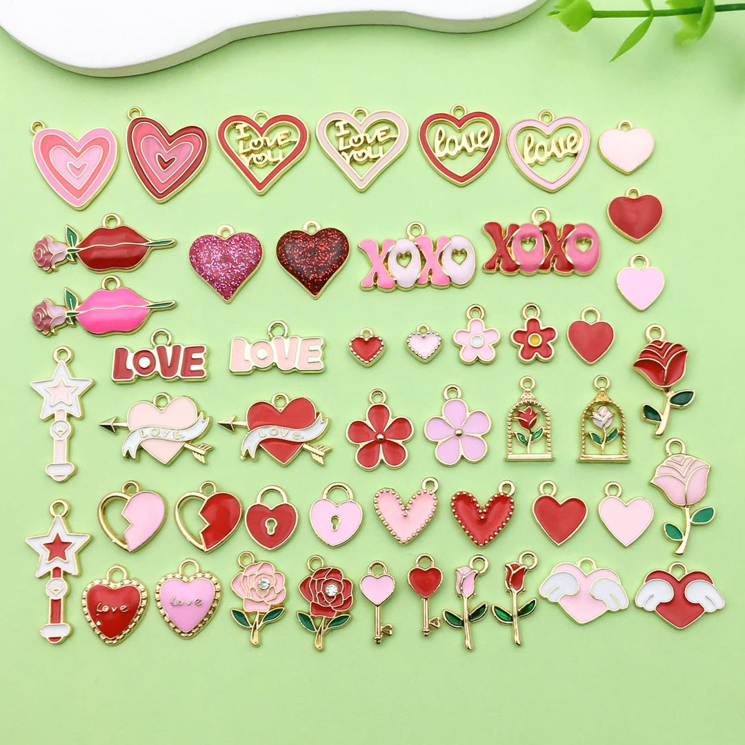 Heart Poetic Blooms, Mixed Enamel Charm 791825ENMX main image 0