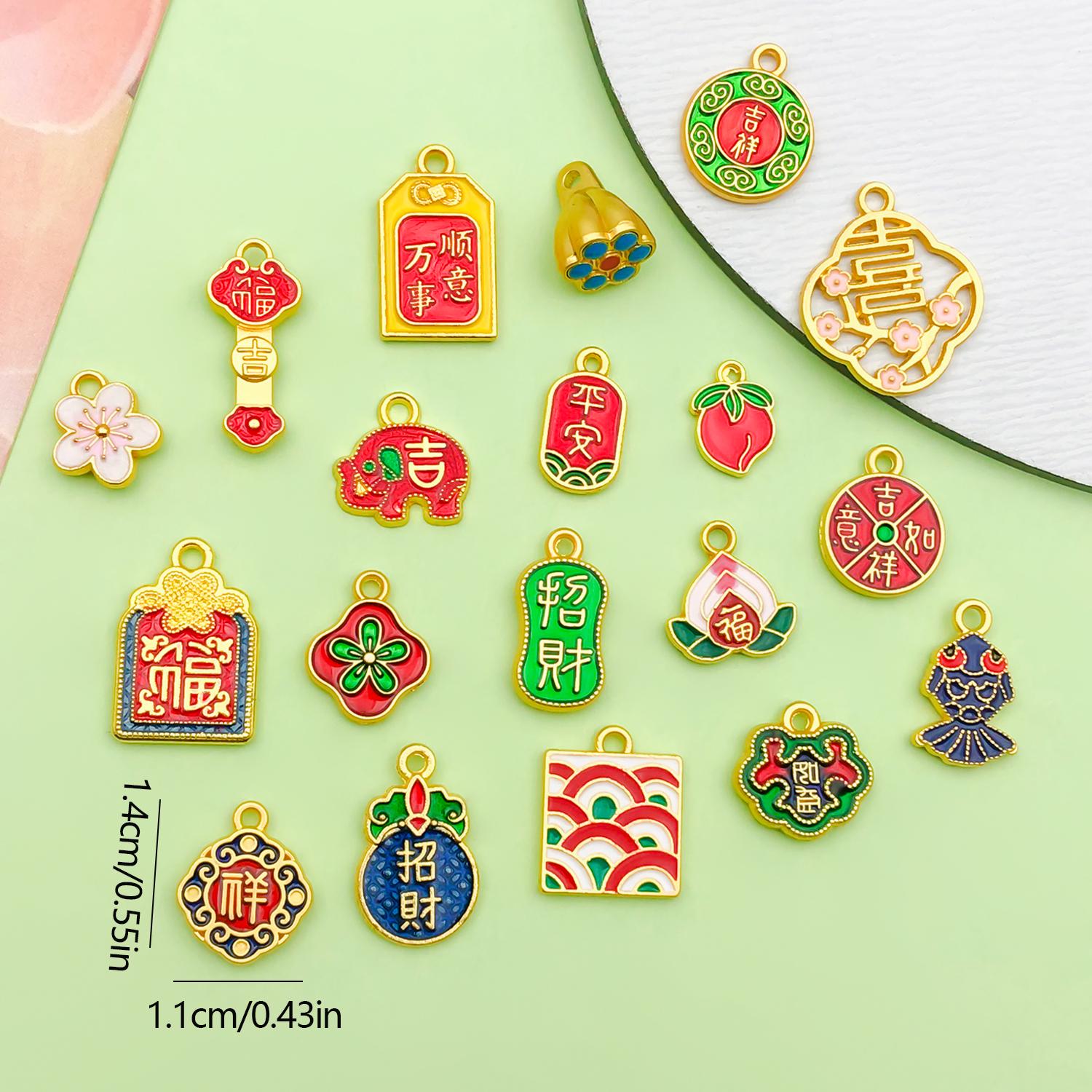 20pcsancient Method Gold Enamel Lucky Bag Shape Charms Matte Gold