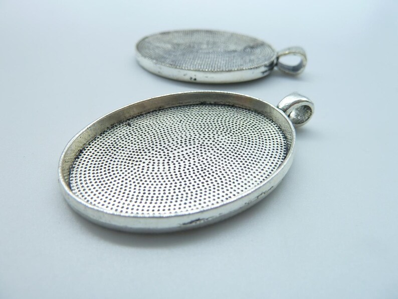 5pcs 32x50mm-30x40m Antique Silver Oval Cameo Cabochon Base Sett 5pcs 32x50mm-30x40m Antique Silver Oval Cameo Cabochon Base Sett