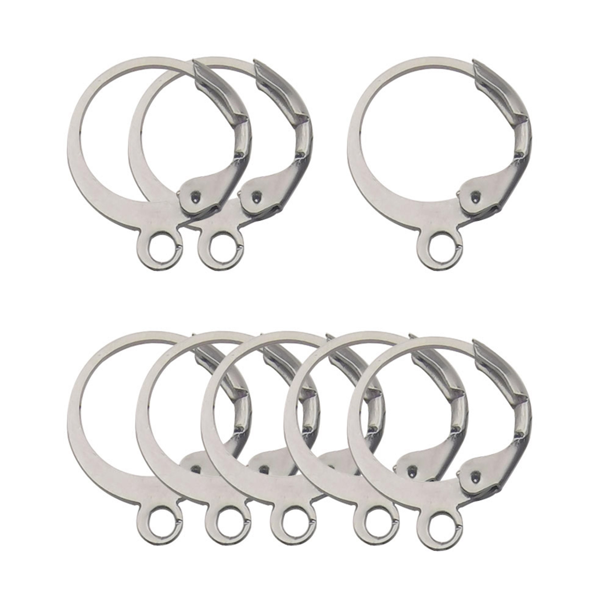 Stainless steel 316L leverback earring hooks 14x13mm