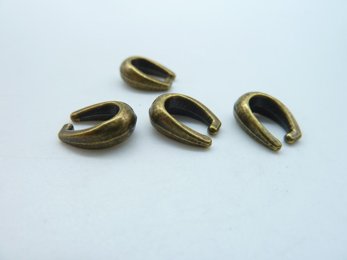 50pcs 8x11mm Antique Bronze Pinch Bails Claws Clasp C3362 Etsy