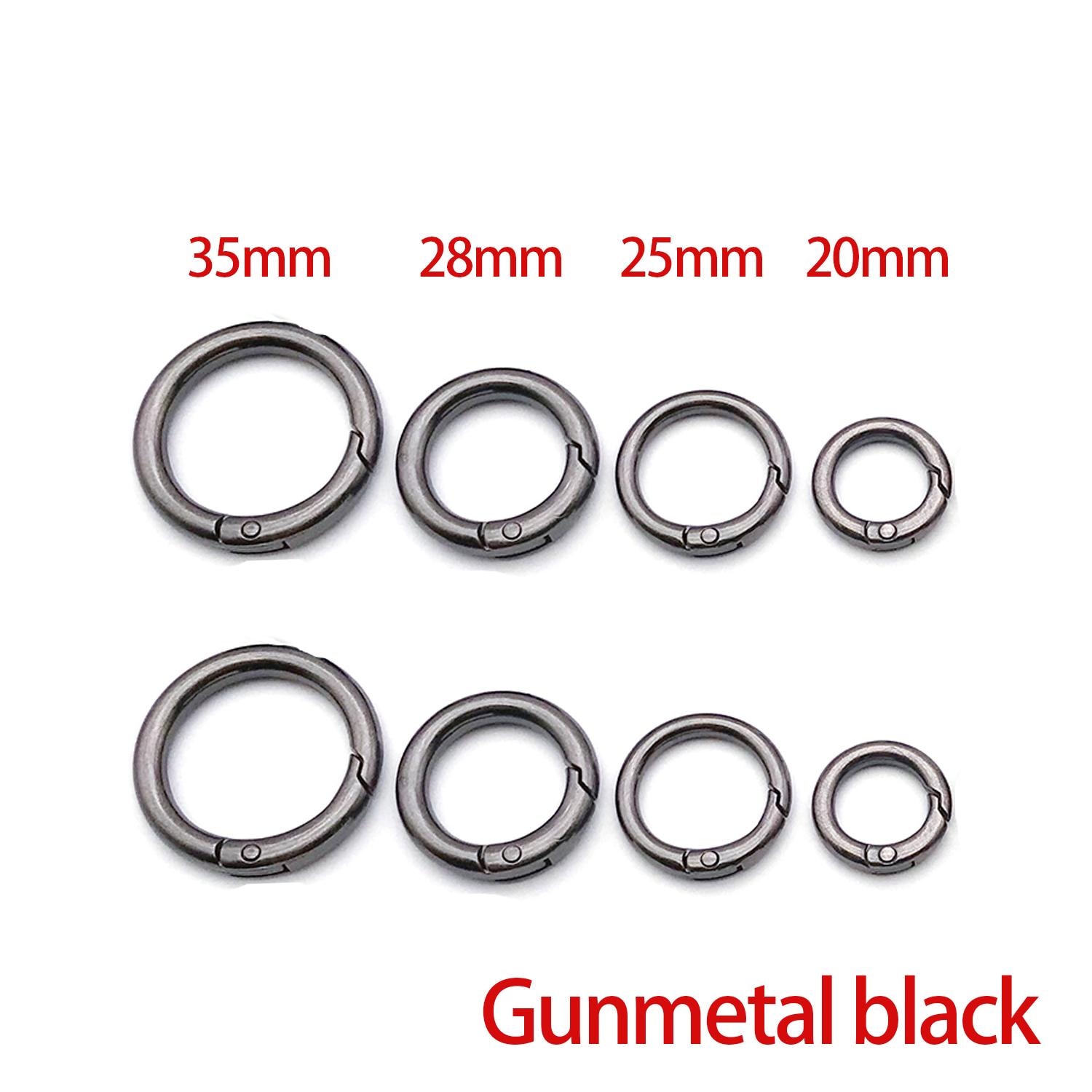 10/20pcs Spring O Ring Clip Keychain Metal Round Carabiner Spring