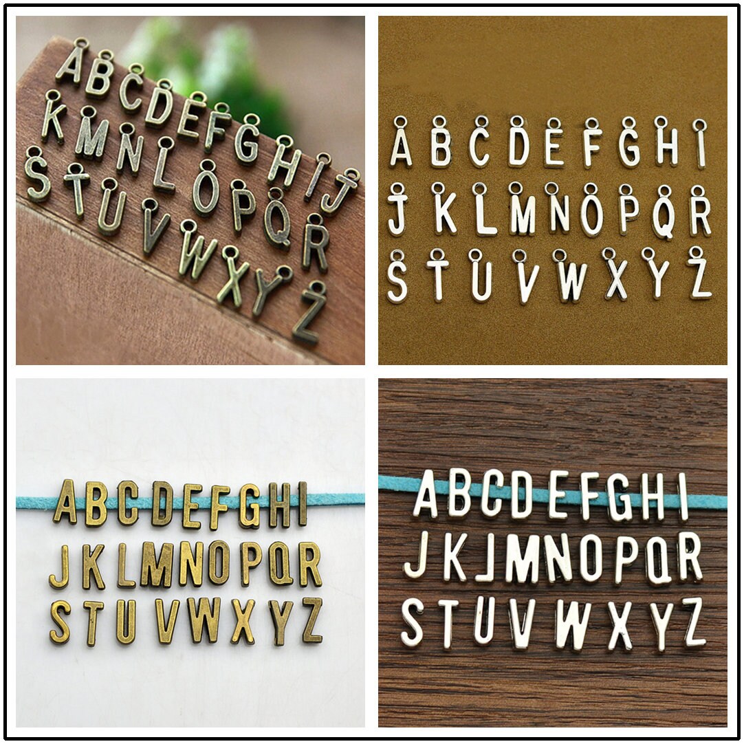 26個/1セット 26文字 A-Z アルファベットチャーム 追加文字イニシャル