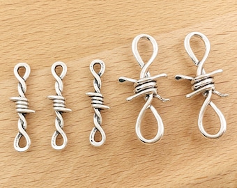 5/10/15PCS Small Thorn charms Barbed Wire Chain Choker Handmade Goth Necklace Metal Iron Stainless Steel Cosplay Barbed wire choker necklace