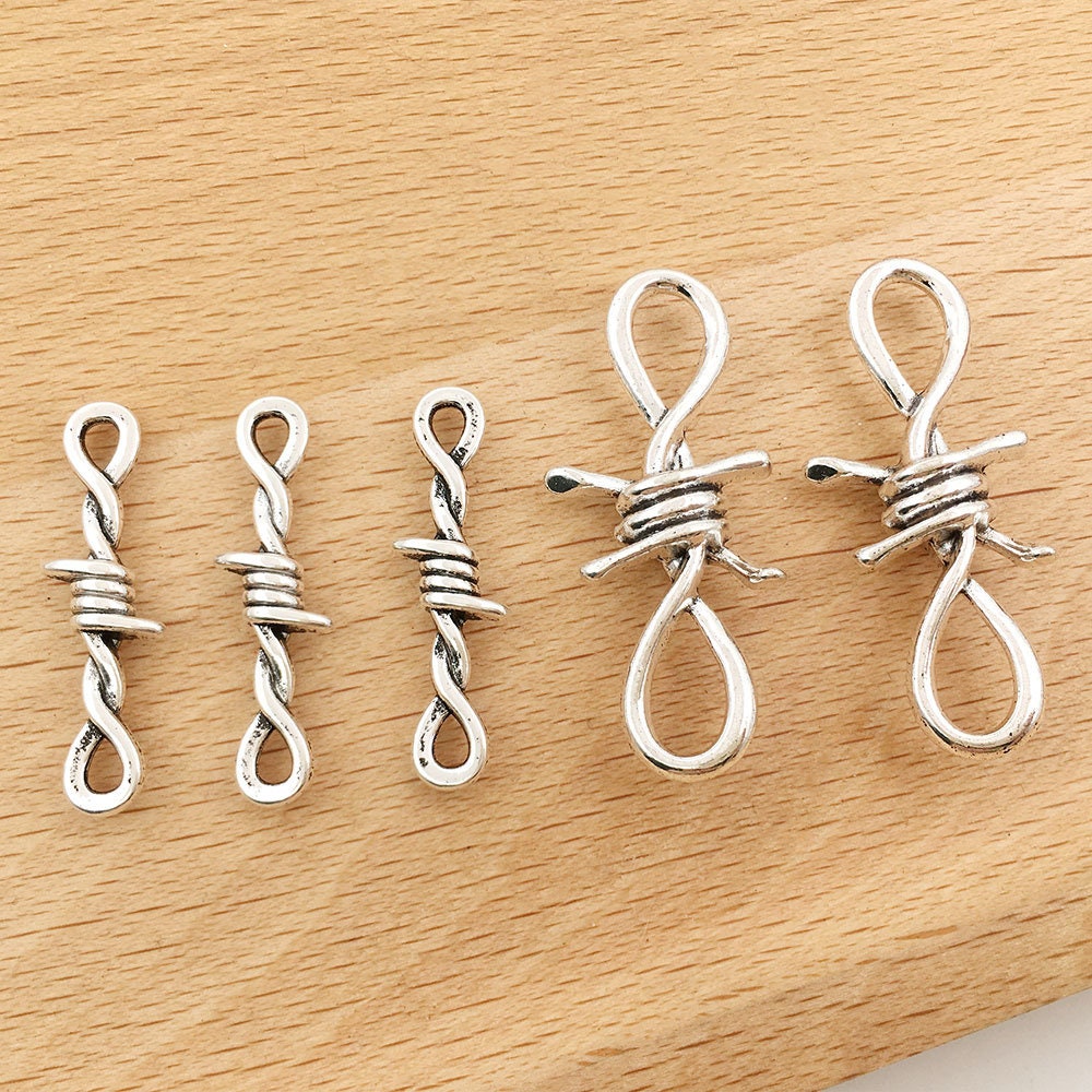 100pcs Alloy Pendant Bail Connector Pinch Clasp for Necklace DIY Jewelry Craft, Women's, Size: Small, Grey Type